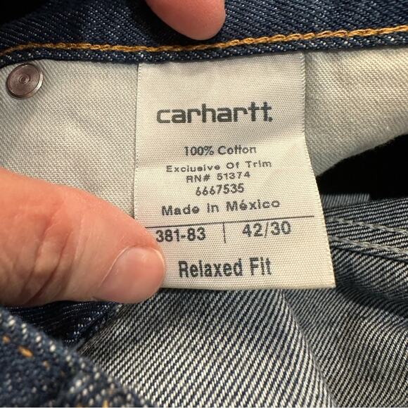 Carhartt Relaxed Fit Cotton Denim Jeans in a 42 x 30 - Picture 5 of 6